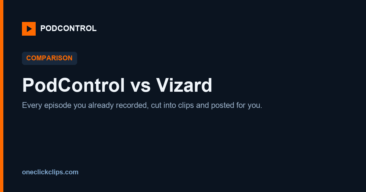 PodControl vs Vizard share card from PodControl